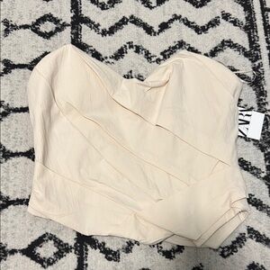 Zara Beige Strapless Women's Top!